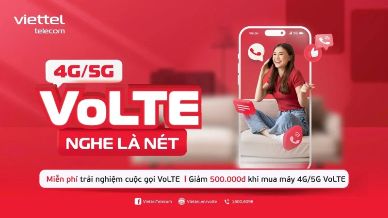 Chương trình ưu đãi mới từ Viettel mang lại nhiều lợi ích cho người dùng, với 5 phút gọi nội mạng miễn phí mỗi ngày và các chương trình giảm giá hấp dẫn cho các dòng điện thoại. Đây là cơ hội tốt để khách hàng trải nghiệm dịch vụ VoLTE một cách thuận tiện.